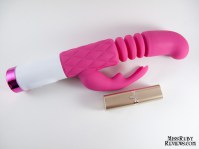 Blush G Rabbit Plush Stroker Standard lipstick case for scale